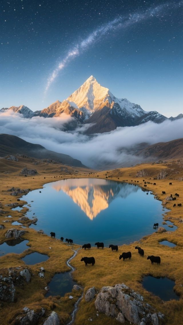 雪山倒映碧湖中,這片秘境美得不像人間 雪山倒映碧湖中,這片秘境美得不像人間