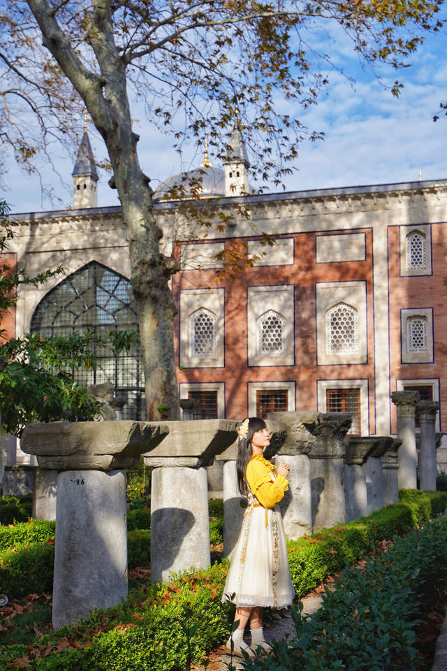 微醺的暖陽， 在深秋的涼意裡， 照亮了這個世界， 海泛著粼粼波光， 藍的如此透徹， 都說伊斯坦堡的