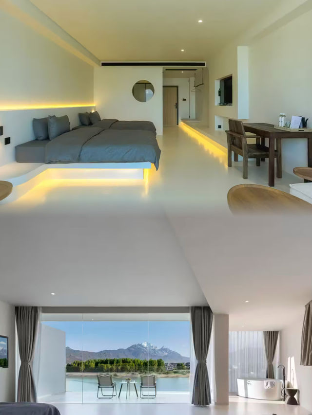 白鹿同款大片拍攝地！湖畔豪宅躺著看雪山