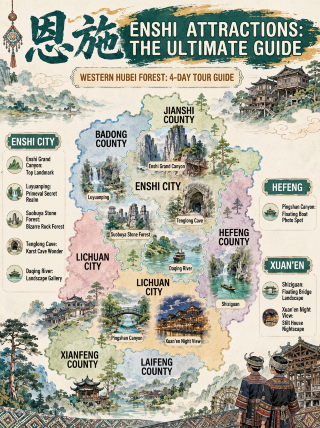 Enshi 4-day nanny-level guide|Direct hand-drawn route with no detours + the most complete play guide online