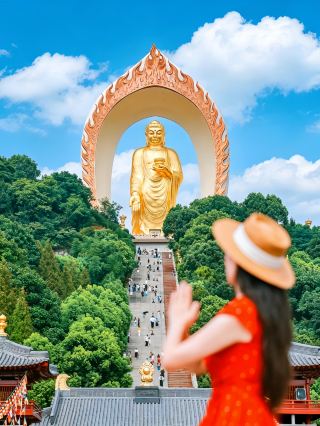 World's tallest golden Buddha, free pilgrimage | A one-day guide to Lushan's Donglin Buddha
If Lushan is nature's cool breeze, then the Donglin Buddha is the tranquility of the soul