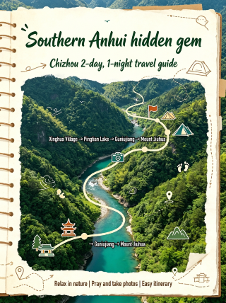A Relaxing 2-Day, 1-Night Travel Guide to Chizhou: Anhui's Hidden Gem and "Little Jiuzhaigou"