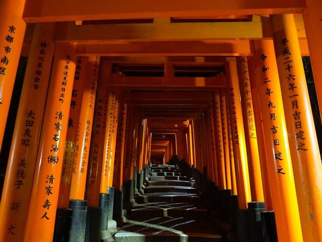 Fushimi Inari Shrine at Night ⛩️✨🇯🇵