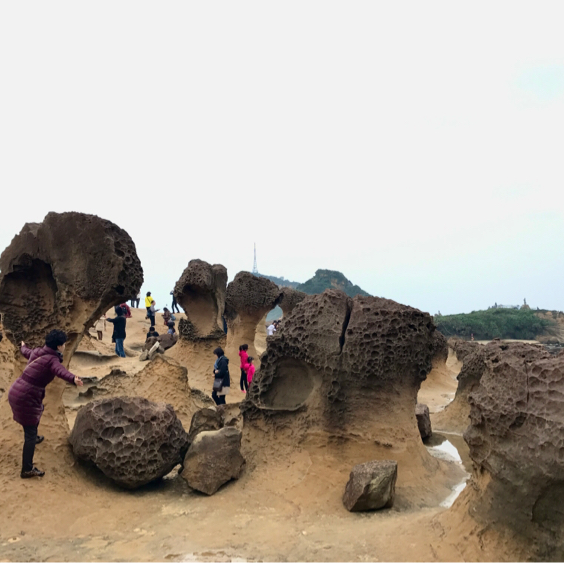 台湾のまるで宇宙のような奇岩の風景【野柳地質公園】