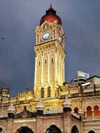 Sultan Abdul Samad building shining in the night