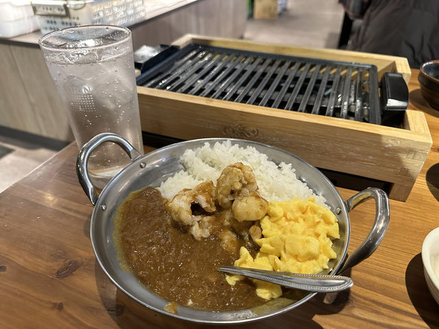 福岡・博多。もつ鍋屋さんのカレーランチ『博多もつ鍋もつ焼き楽天地4階ヨドバシ博多駅』