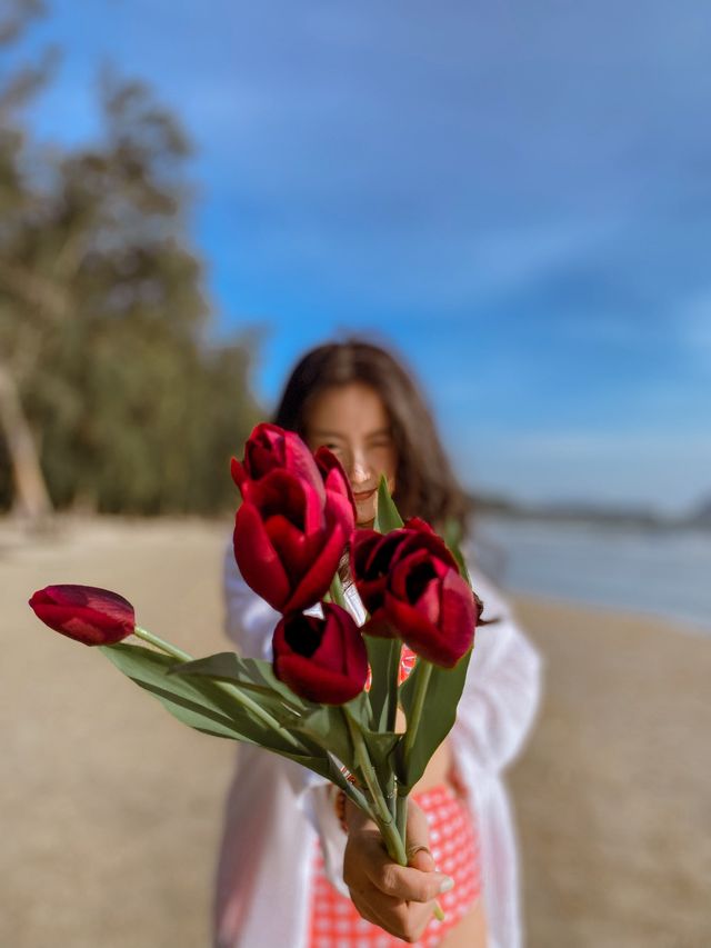 ทำคอนเทนต์ดูพระอาทิตย์ขึ้นริมหาด | อ่าวมะนาว