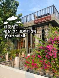 방콕 짜오프라양강 뷰 햇살이 예쁘게 들어오는 브런치 카페 ‘petit soleil’🧡