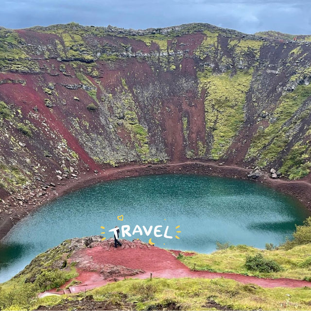 🇮🇸冰島絕美斑斕Kerid火山口湖