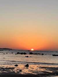 三芝踩海沙看夕陽