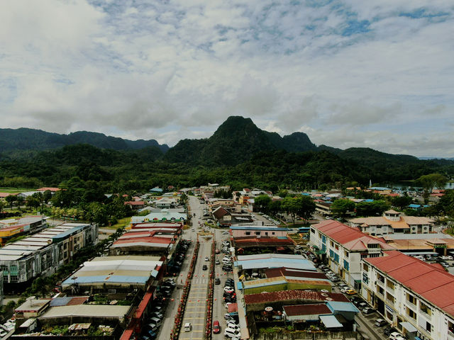 A Mesmerizing Aerial View of Tasik Biru, Bau