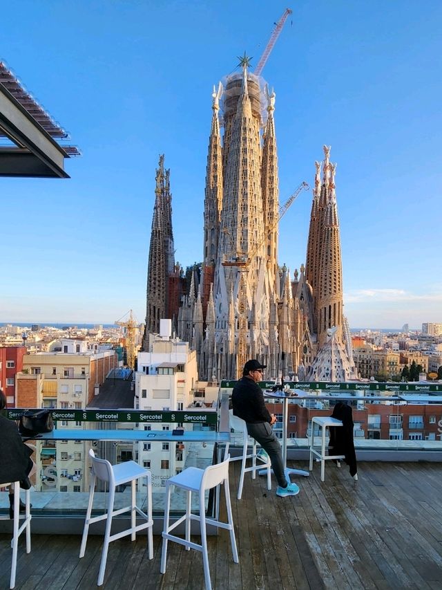 🇪🇦사그라다 파밀리아가 한눈에! 루프탑 바 "아이레 호텔 로셀론"🇪🇦