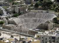 The Roman Amphitheater is one of the most famous historical landmarks in Amman, Jordan. It dates bac