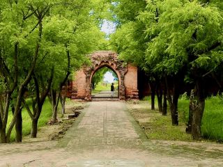 Hsinbyume Pagoda at Dawn: A White Marble Dream in Summer Light