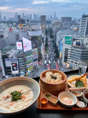 ツルとんたん – 渋谷スクランブルスクエアで絶景と共に楽しむうどん