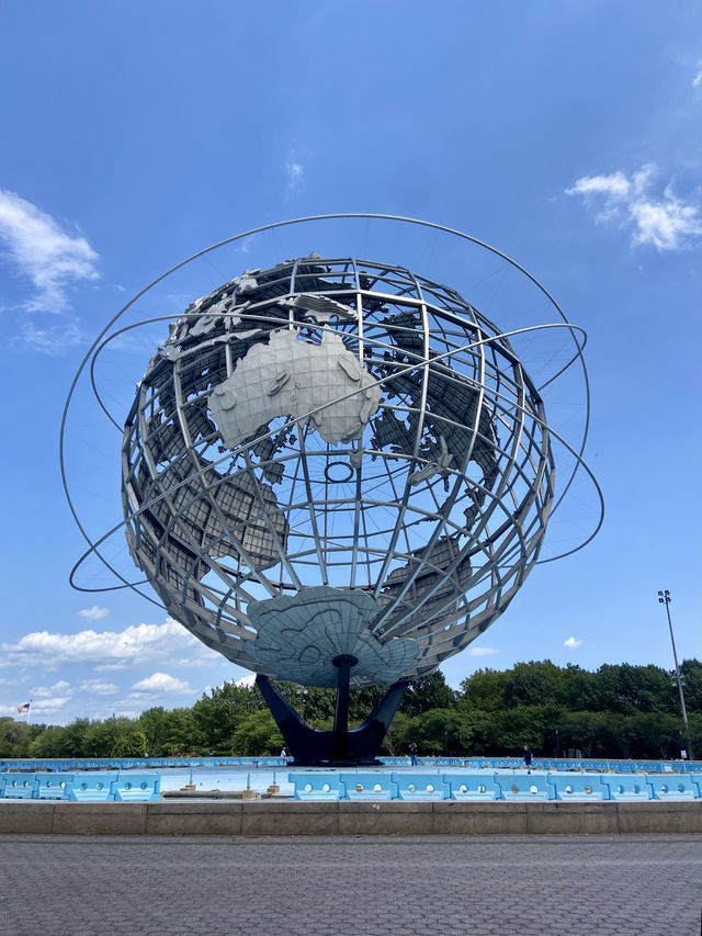 親目世界上最大的地球儀✨🌍紐約法拉盛草原可樂娜公園的靜謐之美✨ 