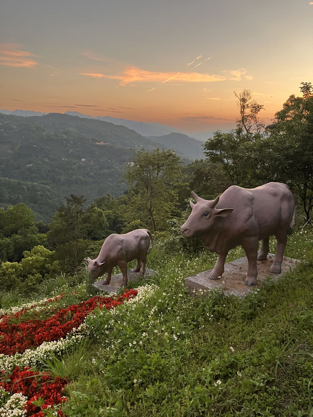 Grand scenery at Lingxiao Temple at Maokong Gondola