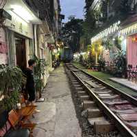 Famous train street in Hanoi