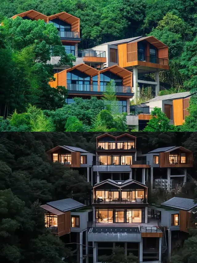 躺看無邊峽谷山景的森林私湯別墅