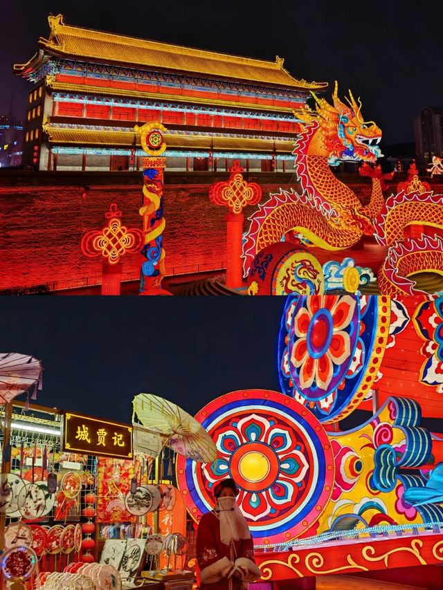 國慶西安！古風民宿！躺看迷人夜景古城牆！