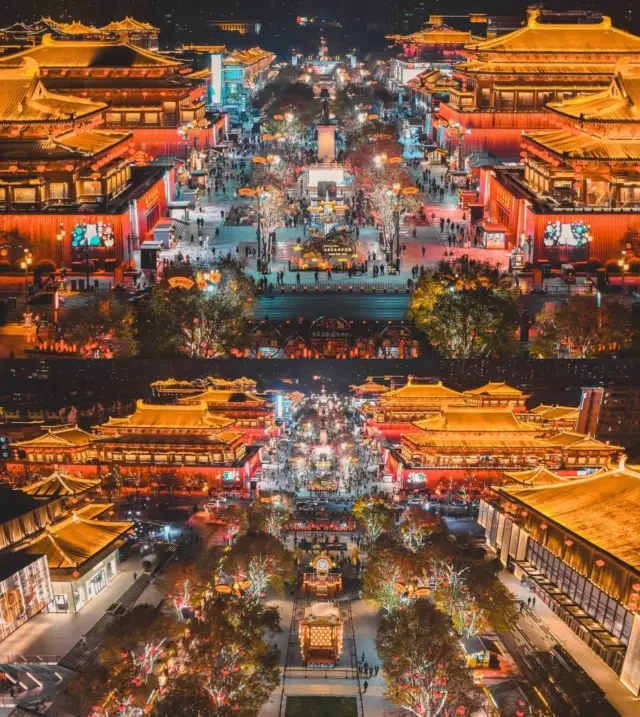 長安の秋の韻！金色の銀杏が舞い落ちる中で盛世大唐を感じる