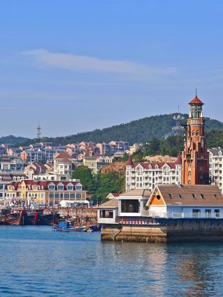 大連菱角湾｜ヨーロッパの海辺の町のような風景