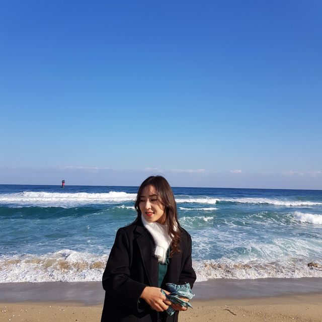 색감 장난아닌 강릉 겨울바다!