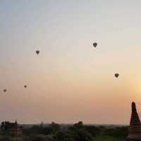 Incredible sunrise in Bagan, Myanmar