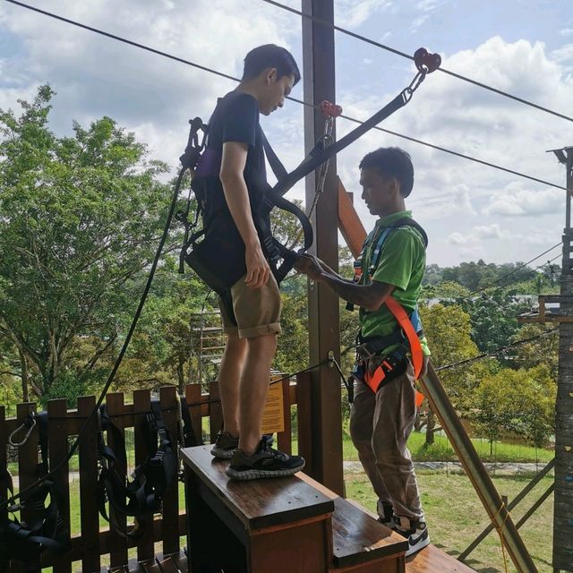 Fun Zipline Activities in Borneo Happy Farm