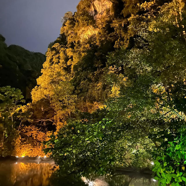 **Banjaran Hot Springs: Enchanting Nighttime Scenery**