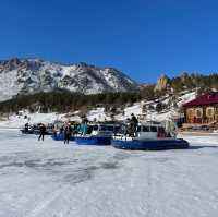 Ride hovercraft in Listvyanka 