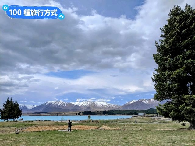 紐西蘭南島-清澈湛藍的藍色牛奶湖：蒂卡波湖