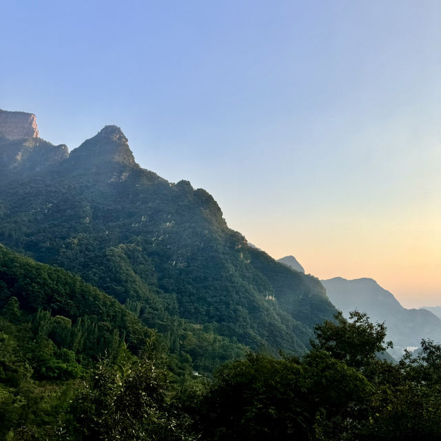 Incredible sunset on top of the Tian Jie mountains