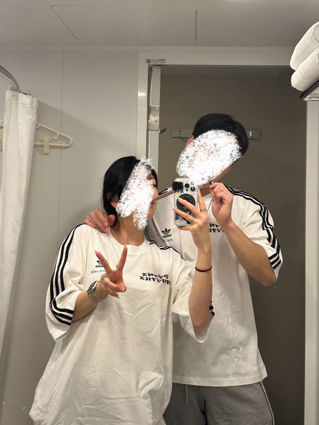 하라주쿠 아디다스에서의 특별한 커플룩, 나만의 티셔츠 만들기!