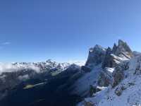 A Snowy Surprise at Seceda: Autumn Bliss in the Dolomites 