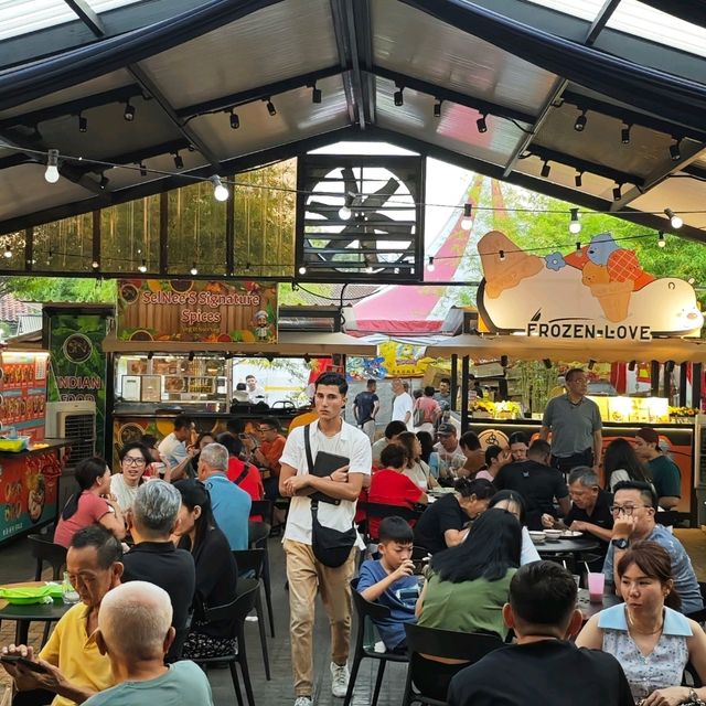 Bustling Food Market In Penang