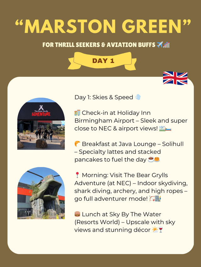 Marston Green itinerary 