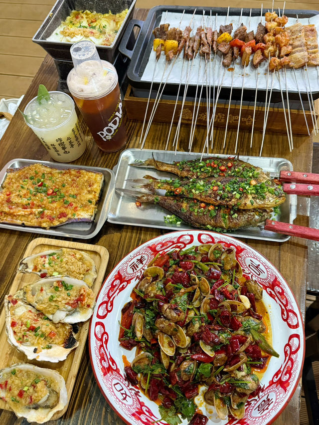 深圳人均幾十蚊，吃新鮮炭火燒烤！！