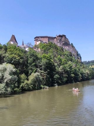 Orava Castle perched on the cliffs by the Orava River