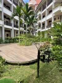 swimming pool with slide and playground 