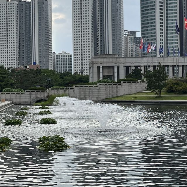 산책하기 좋은 전쟁기념관 앞 공원 ⛲️