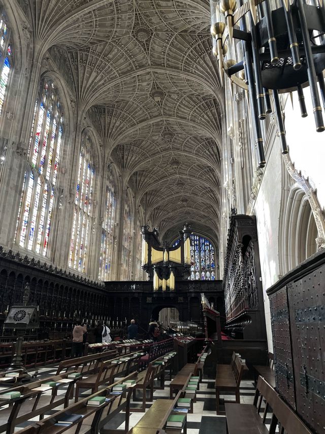 The magnificent roof of Kings College Chapel