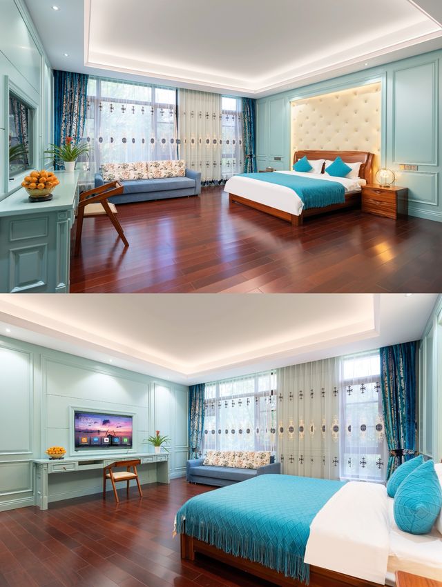 躺在Tiffany的床，看Tiffany的海