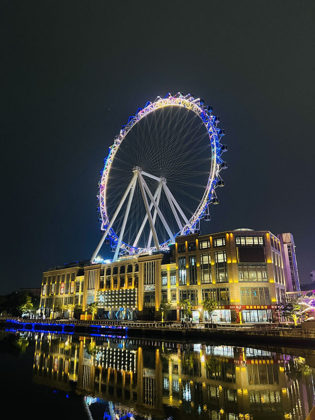 中山興中廣場摩天輪：夜間浪漫奇境