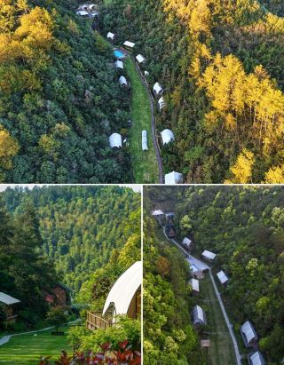 ห่างจากหางโจวเพียง 1.5 ชั่วโมง! พักในบ้านต้นไม้กลางป่าที่ตั้งอยู่ท่ามกลางลำธารและหุบเขา