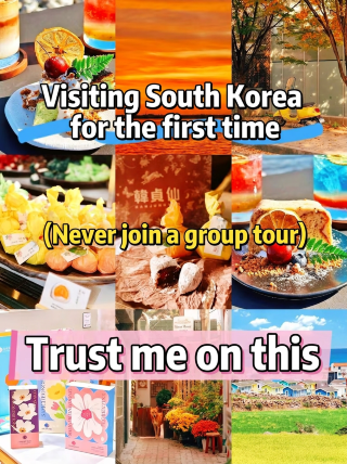 한국에 처음 가시는 거라면, 제발 단체여행은 하지 마세요. 주변 사람들에게도 꼭 권해 주세요. 정말 너무 좋거든요...