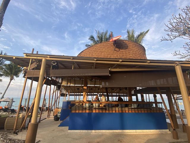 蘇梅島Bandara resort的可愛青蛙噴水泳池 🐸 