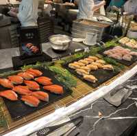 台北美食，晶華酒店Buffet 柏麗廳，異國料理種類多、海鮮新鮮、生魚片、壽司🍣、甜點任選！