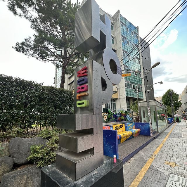 光州の市内にあるK-popスターロード！？