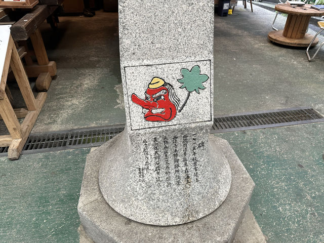 大分・別府。やよい商店街に飾られている『やよい天狗みこし』 